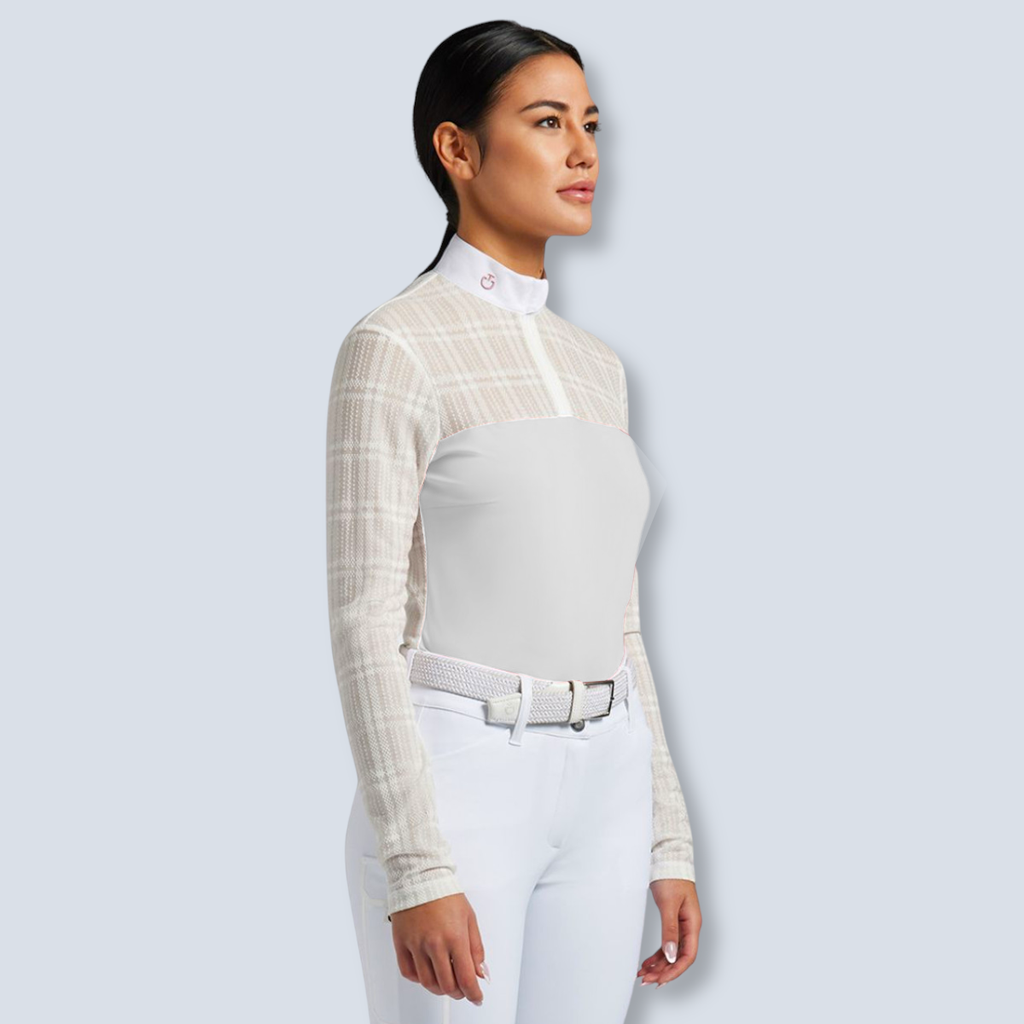 CT L/S Sheer Jacquard Jersey Zip Competition