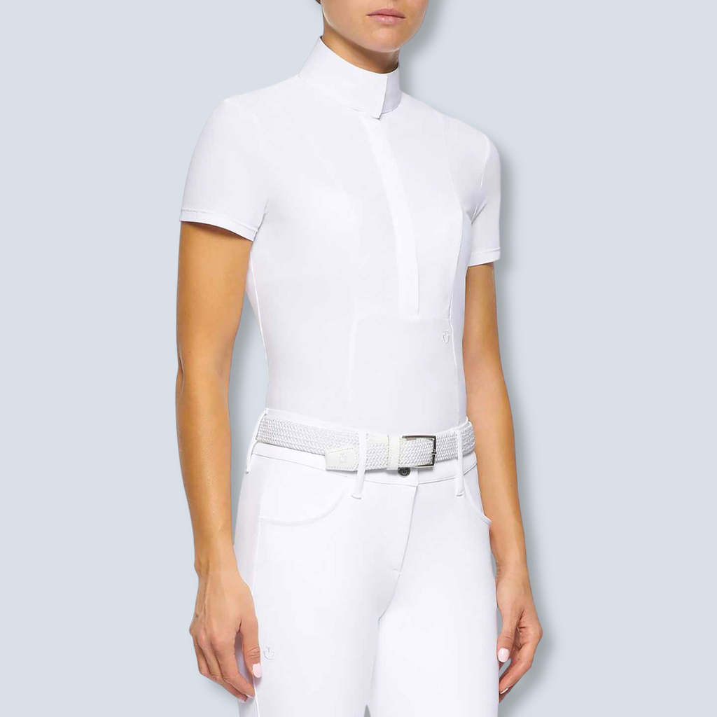  Jersey S/S Competition Shirt W Poplin Bib - Cavalleria