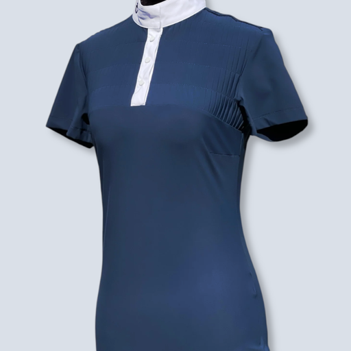 Jersey S/S Competition Polo W/Jersey Pleated Bib Woman 