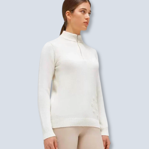 CT Holiday Half Zip Cashmere Blend Sweater Woman - Cavalleria