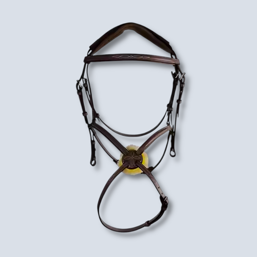 Fig 8 Noseband Silver Mat Buckles with Sheep 